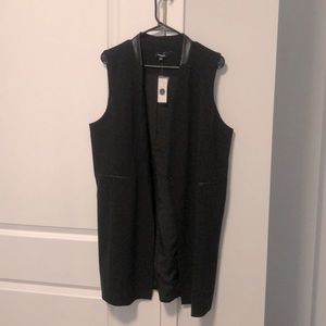Black, long, vest